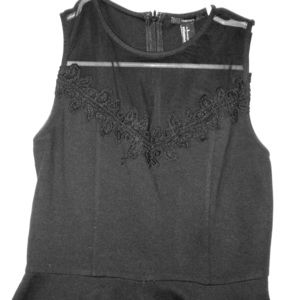 Black tank with mesh lining